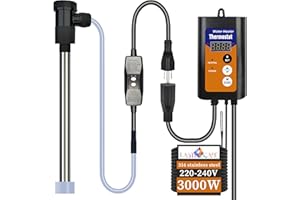 LASTINGCAPE 240V 3000W Submersible Electric Portable Hot Tub & Pool immersion Water Heater with Thermostat, GFCI for Bathtubs, Baptistry, Swimming Pool, above ground pool, inflatable pool and Spa tub