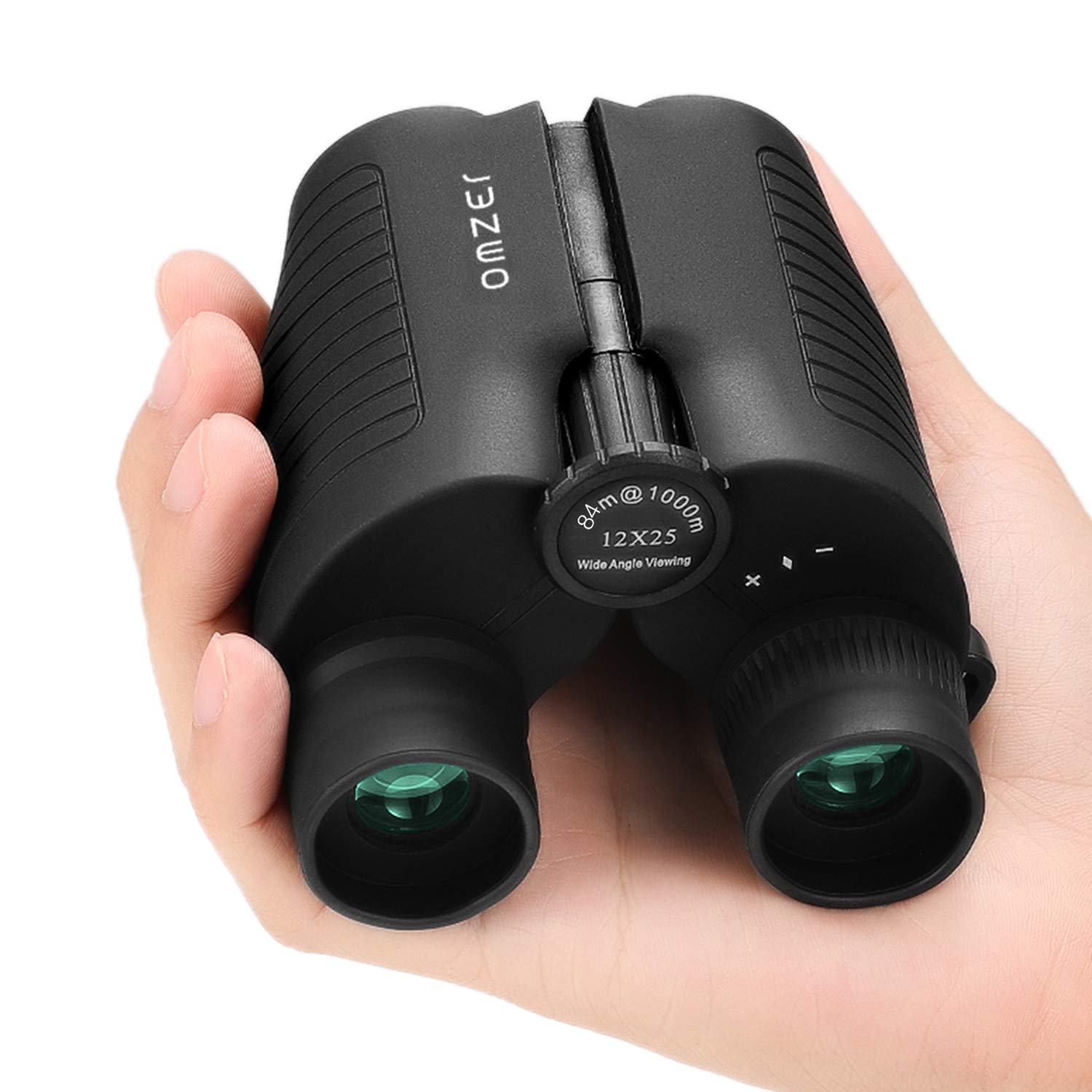 OMZER 12x25 Compact Folding Binoculars High Powered Lightweight