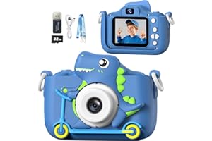 Mgaolo Kids Camera Toys for 3-12 Years Old Boys Girls Children,Portable Child Digital Video Camera with Silicone Cover, Christmas Birthday Gifts for Toddler Age 3 4 5 6 7 8 9 (Blue)