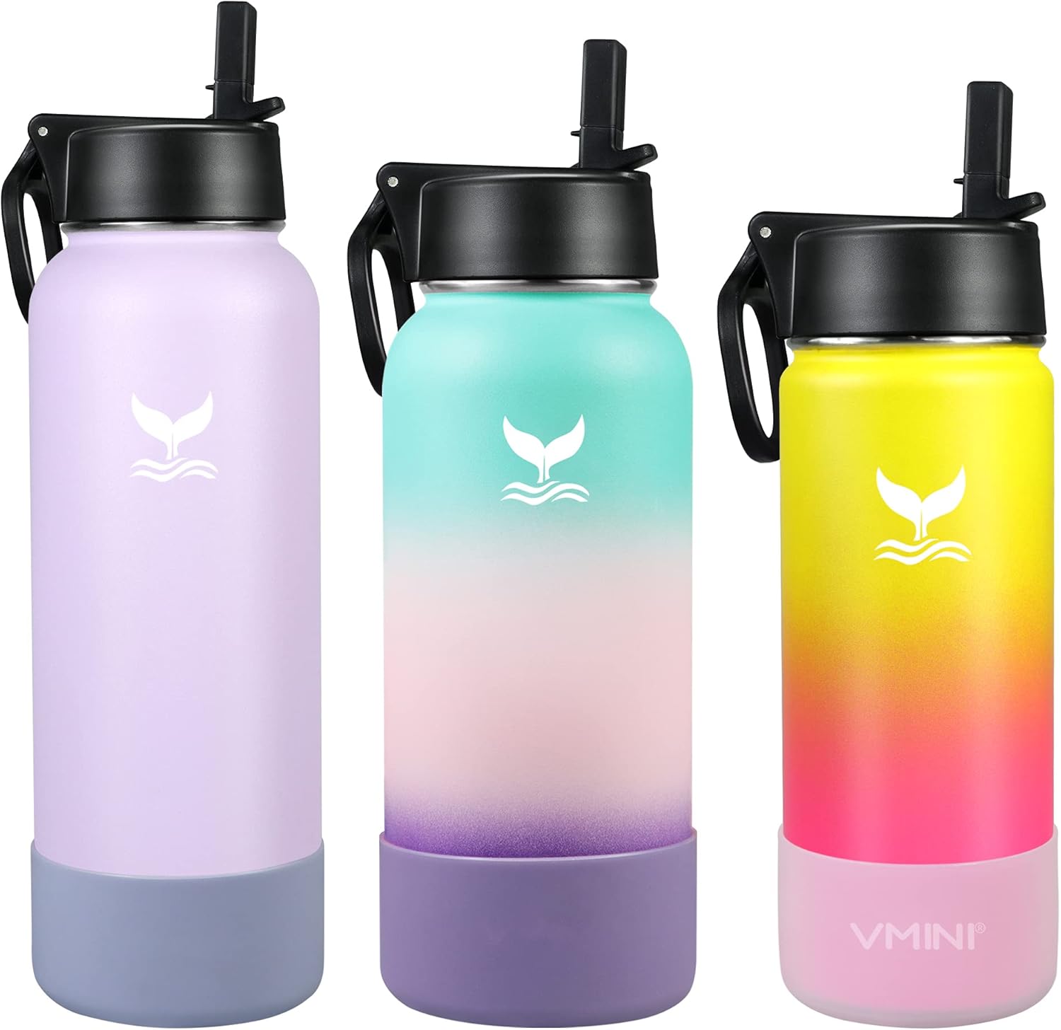 Vmini Protective Silicone Boot, Compatible with Hydro Flask and More Water Bottles, Anti-Slip Bottom Sleeve Cover 12-40 oz : Sports & Outdoors