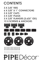 PIPE DECOR Robe and Towel Single Hook Kit Heavy