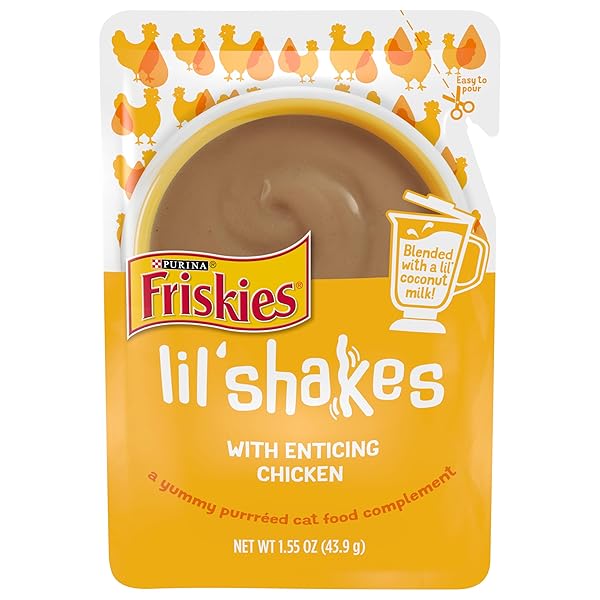 FRISKIES LILÂ€™ SHAKES WITH ENTICING CHICKEN CAT FOOD COMPLEMENT