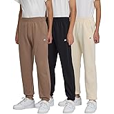 AEROPOSTALE Boys Fleece Joggers 3 Pack – Soft Comfy Athletic Fit Youth Sweatpants, Lounge Pants, Sizes 4-16