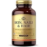Solgar Skin, Nails & Hair, Advanced MSM Formula, 120 Tablets - Supports Collagen for Hair, Nail and Skin Health - Provides Zinc, Vitamin C & Copper - Non GMO, Vegan, Gluten & Dairy Free - 60 Servings