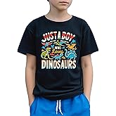 Kids Little Toddler Boys Shirt Just a Boy Who Loves Funny Letters Print Short Sleeve Cotton T-Shirt Top