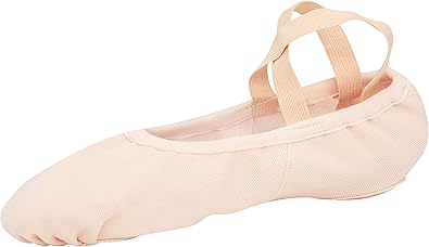 tan canvas ballet shoes