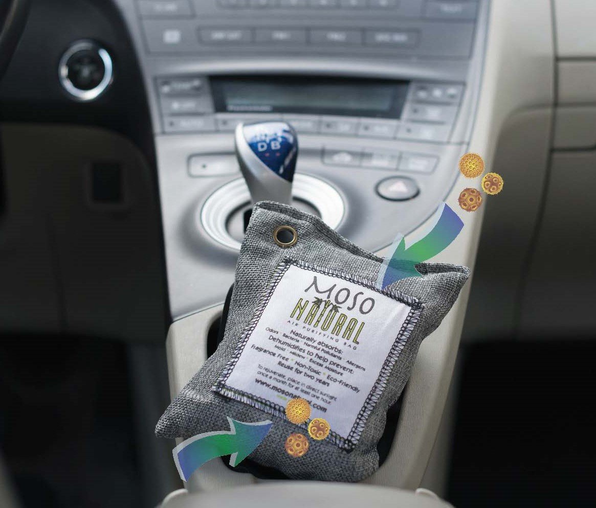 MOSO NATURAL Air Purifying Bag. Odor Eliminator, Odor Absorber for Cars
