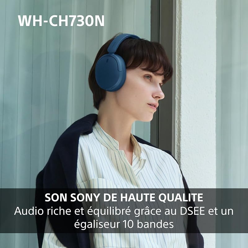 WH-CH730N Casque Bluetooth sans Fil à réduction de Bruit - Noir
