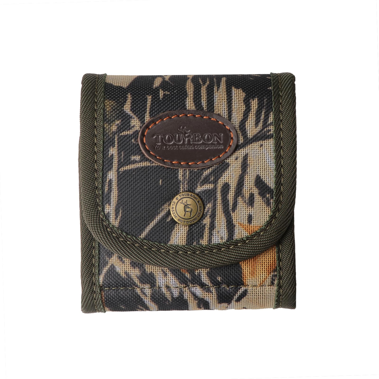 TOURBON Camouflage Rifle Cartridge Holder With Belt Loop Ammo Shell Pouch 10 Round (eg.222 REM,308WIN,30-06,375H&H MAG)