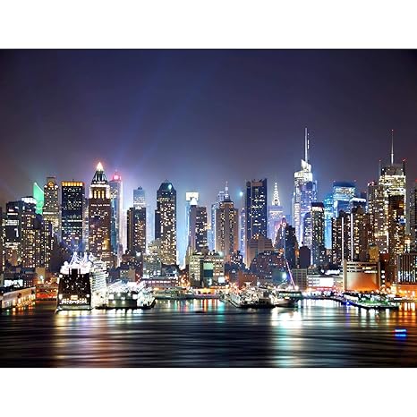 Fototapeten New York 352 x 250 cm Vlies Wand Tapete Wohnzimmer Schlafzimmer Büro Flur Dekoration Wandbilder XXL Moderne Wandd
