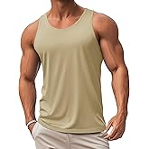 MAGCOMSEN Mens Workout Tank Tops Muscle Athletic Gym Cotton Undershirt Sleeveless Shirts