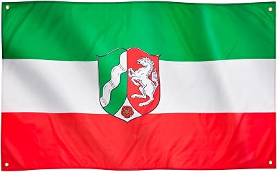 Runesol North Rhine Westphalia Flag 91x152cm 3x5ft 4 Grommets