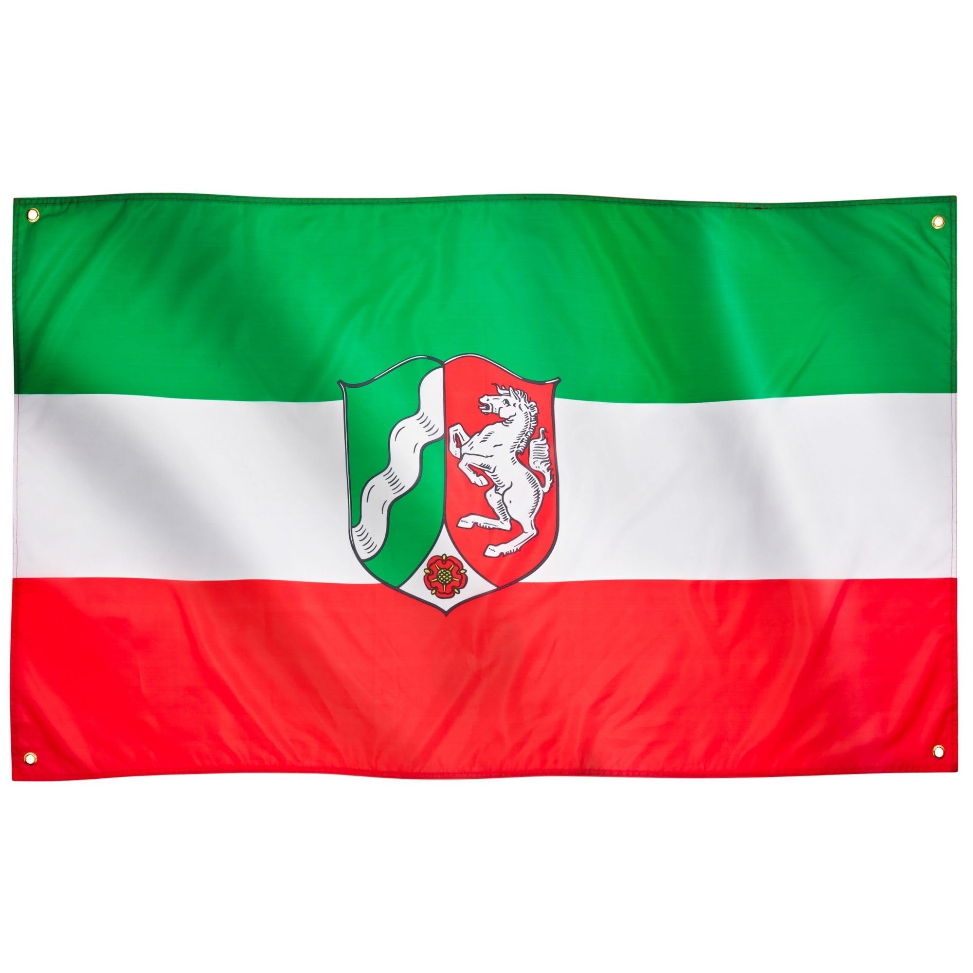Runesol North Rhine Westphalia Flag, 91x152cm, 3ft x 5ft, Düsseldorf, 4 Grommets, Eyelet in Every Corner, Rhineland, Germany Region Flag, Premium Flags, Inside, Outside, Vivid Colours — image 1