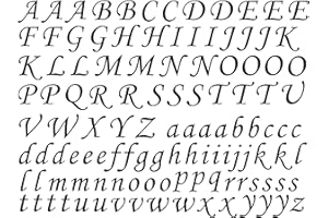 CAPTIVE DECALS Corsiva ABC 1/2" Letters Black Fused Glass Decals