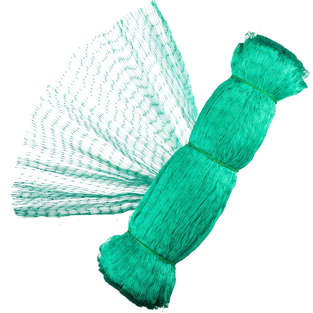 KINGLAKE 4x15m Green Garden Netting, Bird Netting Pond Plant Netting for Protecting Fruit Tree Vegetable Patch Flowers Crops Strawberry Pea and Bean, 15x15mm Holes Fine Mesh