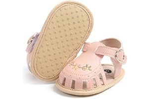 GDSDYM Infant Baby Girls Summer Sandals with Flower Bowknot Soft Sole Wedding Dress Flats Newborn First Walkers Crib Dress Shoes