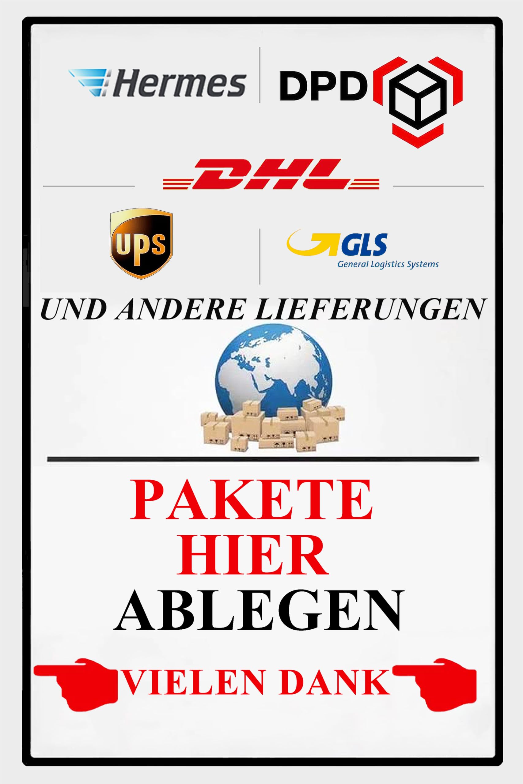 Leave Package Here Bleach Signs, 20 cm x 30 cm Metal Signs, Delivery Decor for the Front Door, Leave Package Here Metal Tin Sign (DE link 2336)