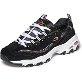 Skechers Women's D'Lites Me Time Sneaker | Air-Cooled Memory Foam Insole, Cushioned midsole with flexible outsole, Sporty fashion sneaker with a lace-up front