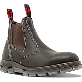 Red Back Boots USBOK Dark Brown Steel Toe Size UK8 = US9