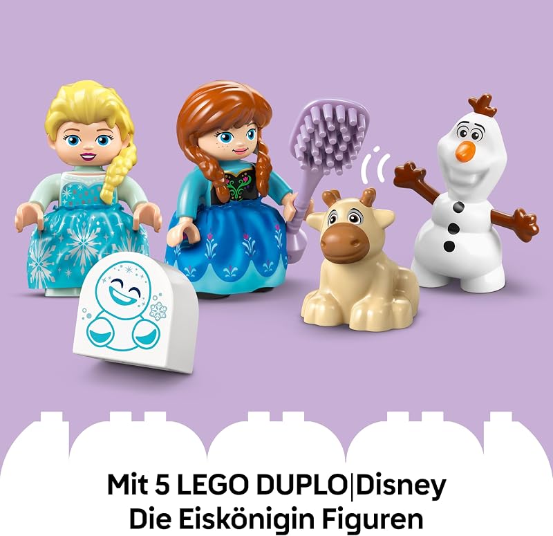 DUPLO │ Disney Annas und Elsas Party im Eispalast - Frozen Spielzeug mit ELSA Figur, Lichtstein & Zubehör - Kleinkinder Motorikspielzeug ab 2 Jahren - Minifiguren für Mädchen und Jungen - 10455 — Foto 6 von 8