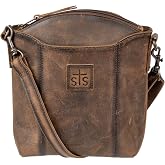 STS Ranchwear Women's Baroness Josie Crossbody - Genuine Full Grain Leather Western Zip Crossbody Handbag w/Concealed Carry