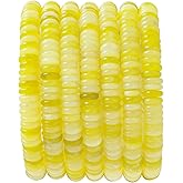 Natural Lemon Jade Disk Stone Spacer Beads 6x2mm 38cm/str Flat Rondelle Loose Semi Gemstone Caps for Making Bracelets Necklace