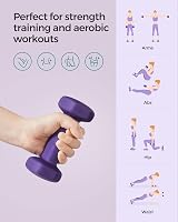 SONGMICS Dumbbells Set of 2 1 kg Hex Neoprene Coated Purple SYL902P02 view 5