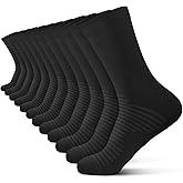 PAPLUS Compression Athletic Crew Socks (6 Pairs) for Men & Women
