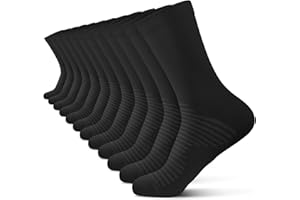 PAPLUS Compression Athletic Crew Socks (6 Pairs) for Men & Women