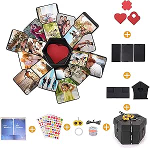 CHAOCHI Caja sorpresa creativa con 6 caras, álbum de fotos ...
