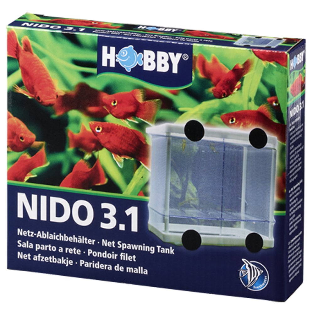 Hobby Nido 3.1, Green Plastic Fish Breeding Tank, 16 x 16 x 14 cm