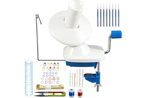 Yarn Spinner, Crochet Yarn Winder, Yarn Cake Winder, Manual Bobbin Winder With Reduced Wear and Tear for Uniform Winding - Te