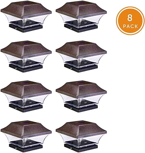 Noma Solar Post Lights Deck Garden Decor Or Fence 6 Pack Waterproof Outdoor Cap Lights For 4 X 4 Wooden Or Vinyl Posts Patio Warm White Led Lights Post Lights Patio Lawn Garden