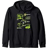 Ben 10 Omnitrix Schematics Zip Hoodie