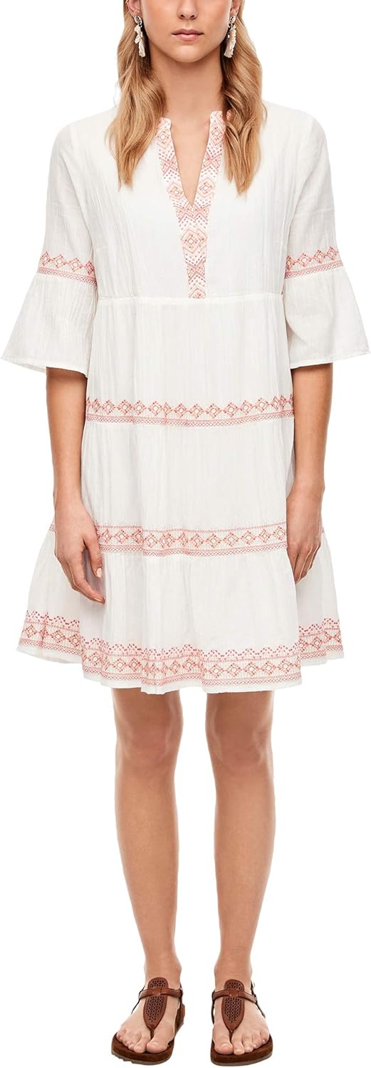 Oliver Women's Kleid Dress, 0210 Cream 