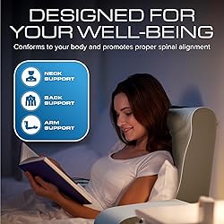 Kolbs Wedge Reading Cushion, Back Pillow for Bed