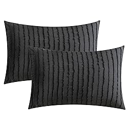 JELLYMONI Pillowcases King Size Black 2 Pack Boho