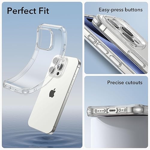 ESR Clear Case for iPhone 15 Pro Case, Shockproof Thin Cover
