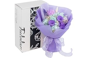 Fulolar Preserved Flowers Bouquet, Gift Box Packed Natural Long Lasting Forever Rose Mix Bouquet, Gift for Her Valentine's Da