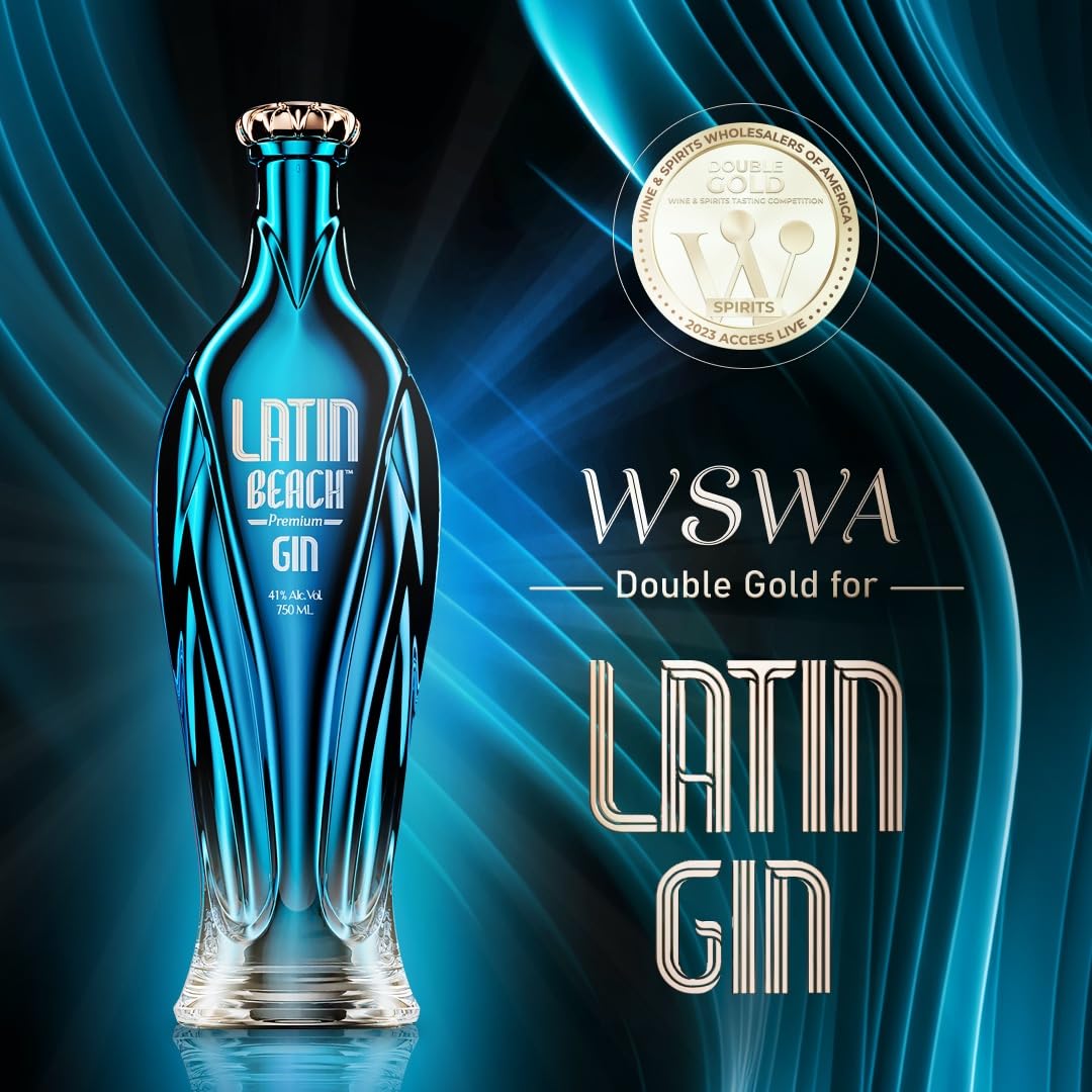 Latin Beach Gin 700ml – fruchtig, spritzige Zitrone | Aromen von Maracuja, Mango und Papaya | Italienischer Gin mit tropischem Flair | 1x 700ml | 41% Vol. 3