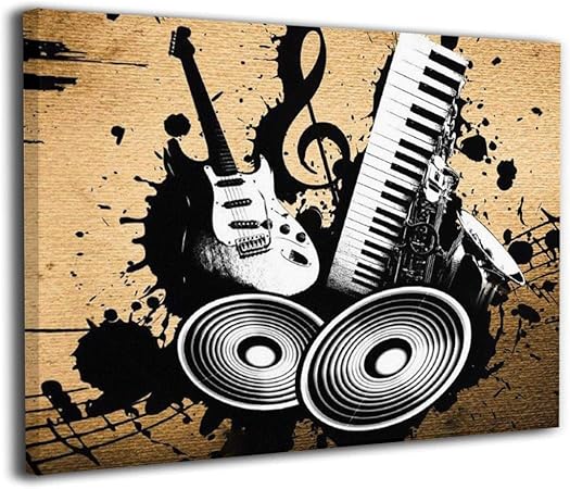 Amazon Co Jp 絵画 油絵 30 40 Cm 音楽 テーマ ポスター おしゃれ インテリア 壁掛け 飾り絵 アートフレーム アートパネル おしゃれ な部屋飾り ギフト キャンバスアート アート油画 パネル ャンバス カメラ