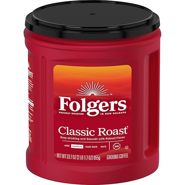 FOLGERS CLASSIC ROAST GROUND COFFEE, 33.7 OUNCE
