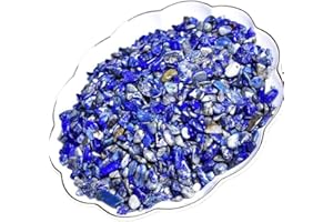 ERLIWAY Natural Lapis Lazuli Tumbled Chips Crushed Crystal Stone, 7-9mm Polished Healing Crystal Chips Healing Reiki Crystal Jewelry Making Home Decoration