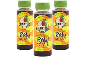 Chantico Agave Sweetener (Raw Agave, 3 Pack of 11.75oz Bottles) Organic Natural Sugar Substitute with a Premium Food Taste - Stevia Alternative That Can Be Used For Baking