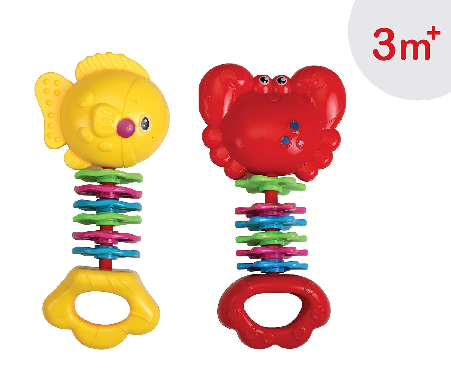 Buy Luvlap Fish and Crab Teether Rattles for Baby, Multicolor Online at