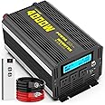 4000 Watt Modified Sine Wave Power Inverter, 12V DC to AC 110V/120V (Peak) 5000W Converter 3 Outlet Car Inverter with Remote Control and LED Display 3.4A USB Port