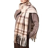 Runyizhenzhi Women's Winter Scarfs, Mohair Vintage Scarf for Women and Men, Large Chunky Scarf Cashmere Feel Blanket Wrap