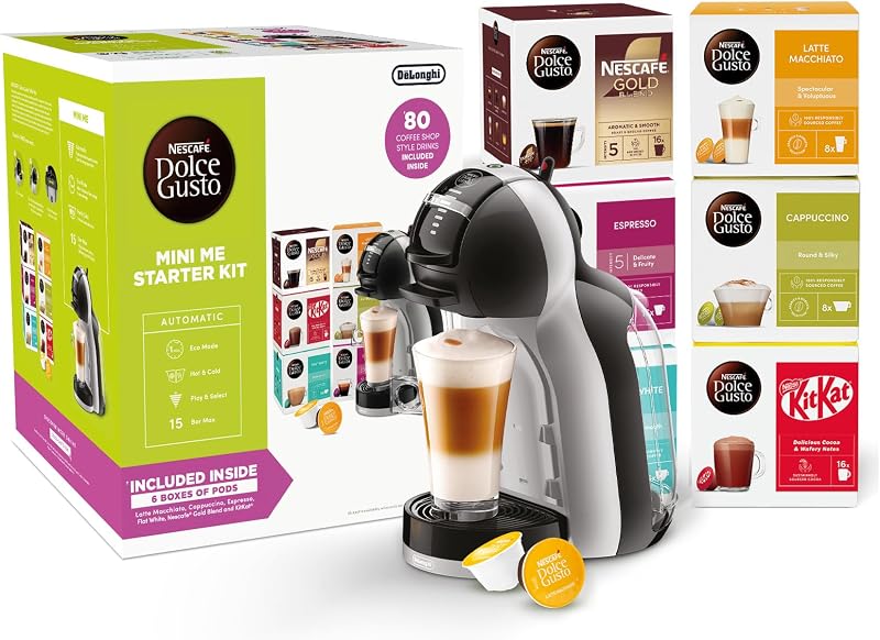 NESCAFÉ Dolce Gusto Mini-Me Coffee Machine Black & Arctic Grey