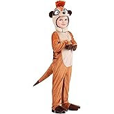 Toddler Meerkat Costume - Jumpsuit with Tail, Headpiece, and Hand/Foot Covers