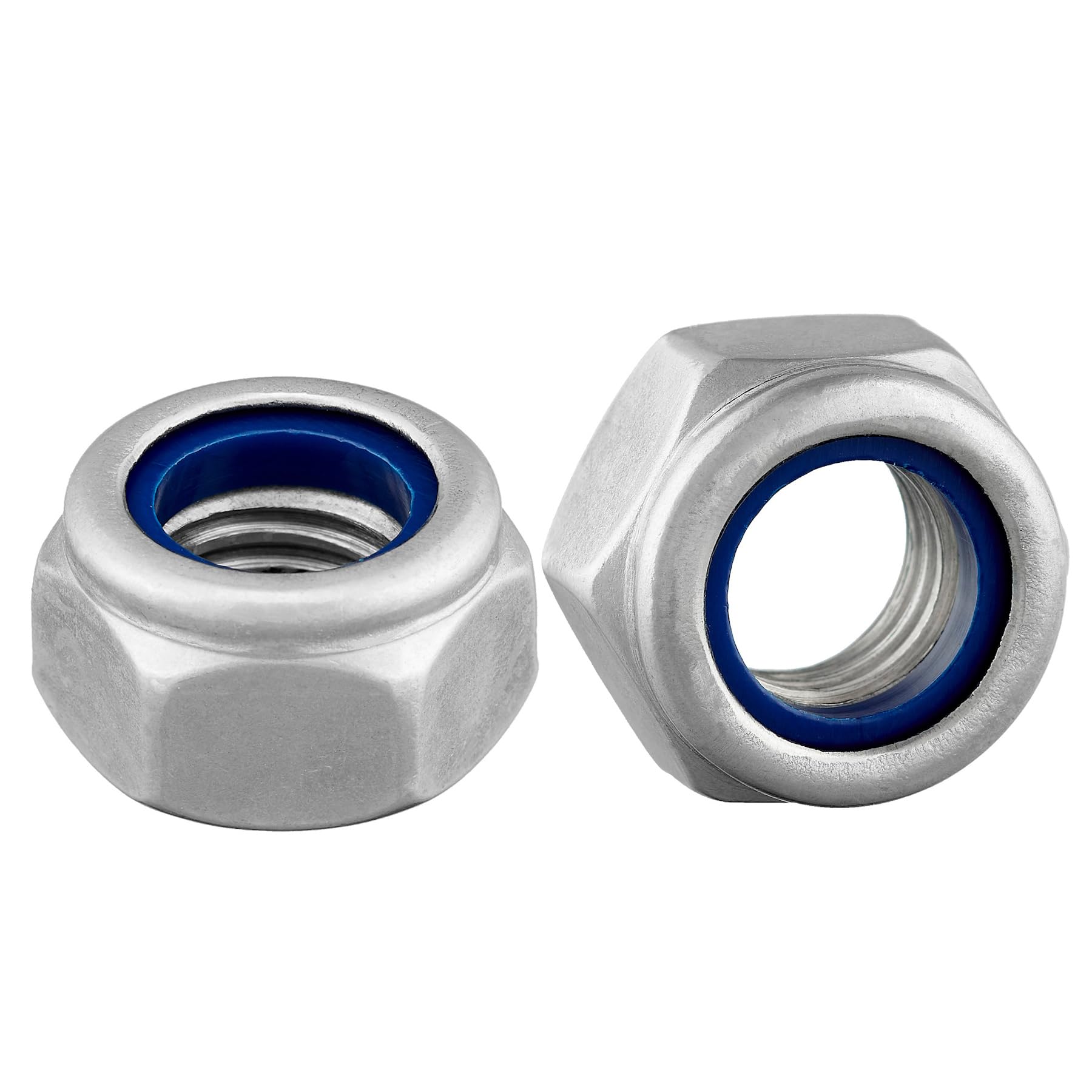 DSM-Verbindungstechnik Lock Nut, DIN 985 / ISO 10511, M5, 10 Stück, Stainless Steel A2 V2A, Hexagon Nut